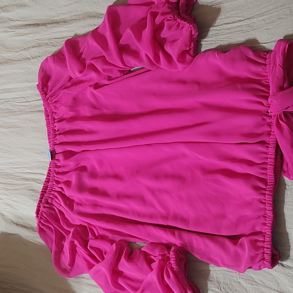 Hot pink blouse